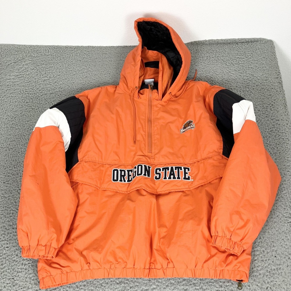 Oregon State Beavers Jacket Mens 2XL Orange NCAA Football Pro Edge Pullover